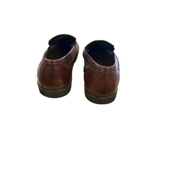 Soft Stags Men's Brown Leather Woven Comfortable Flat Boot Size 11M - Picture 6 of 9